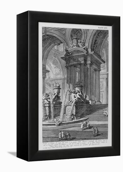 Plate LXV Architectural Capriccio of a Monumental Group of Columns Supporting Two Arches of a…-Giovanni Battista Piranesi-Framed Premier Image Canvas