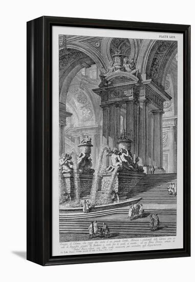 Plate LXV Architectural Capriccio of a Monumental Group of Columns Supporting Two Arches of a…-Giovanni Battista Piranesi-Framed Premier Image Canvas