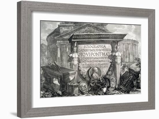 Plate LXXIII-IV Capriccio of Architectural Ruins and Antiquities, Illustration for Chapter…-Giovanni Battista Piranesi-Framed Giclee Print