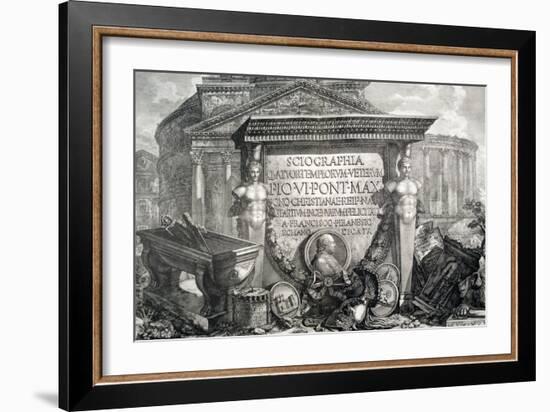 Plate LXXIII-IV Capriccio of Architectural Ruins and Antiquities, Illustration for Chapter…-Giovanni Battista Piranesi-Framed Giclee Print