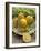 Plate of Lemons and Mimosa Flowers-Michelle Garrett-Framed Photographic Print