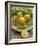 Plate of Lemons and Mimosa Flowers-Michelle Garrett-Framed Photographic Print