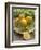 Plate of Lemons and Mimosa Flowers-Michelle Garrett-Framed Premium Photographic Print