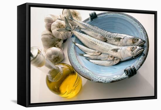 Plate of Mackerel-Erika Craddock-Framed Premier Image Canvas