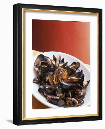 Plate of Mussels, Glasgow, Scotland, United Kingdom-Yadid Levy-Framed Photographic Print