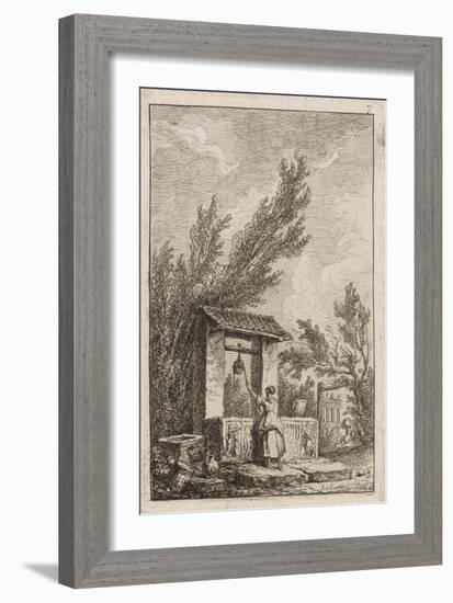 Plate Seven from Evenings in Rome, 1763-64-Hubert Robert-Framed Giclee Print