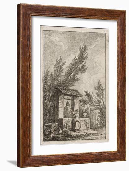 Plate Seven from Evenings in Rome, 1763-64-Hubert Robert-Framed Giclee Print
