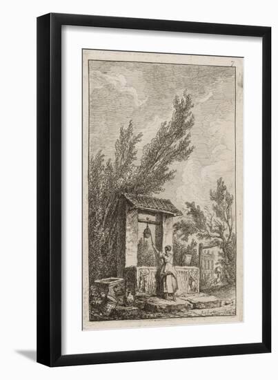 Plate Seven from Evenings in Rome, 1763-64-Hubert Robert-Framed Giclee Print