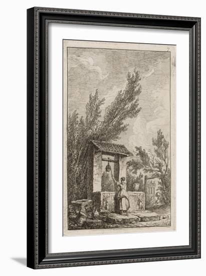 Plate Seven from Evenings in Rome, 1763-64-Hubert Robert-Framed Giclee Print