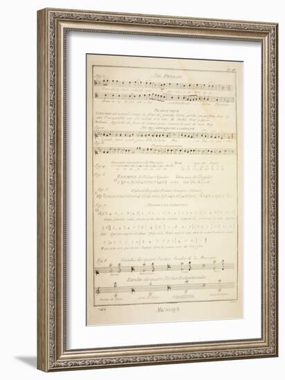 Plate Showing Sheet Music with Persian Air-null-Framed Giclee Print
