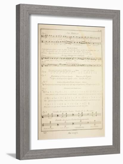 Plate Showing Sheet Music with Persian Air-null-Framed Giclee Print