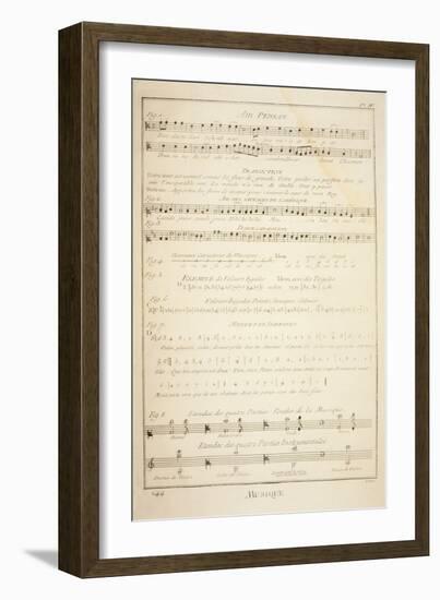 Plate Showing Sheet Music with Persian Air-null-Framed Giclee Print