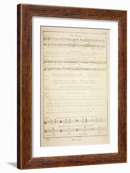 Plate Showing Sheet Music with Persian Air-null-Framed Giclee Print