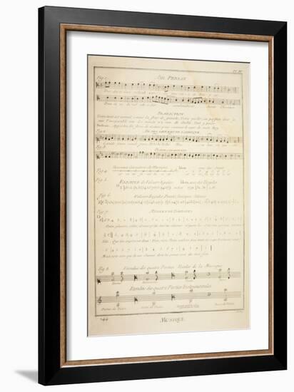 Plate Showing Sheet Music with Persian Air-null-Framed Giclee Print