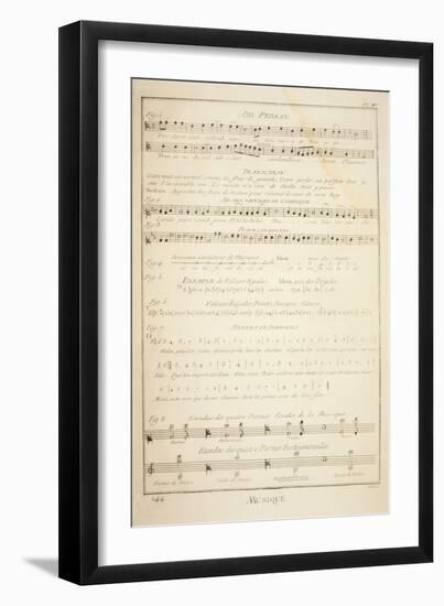 Plate Showing Sheet Music with Persian Air-null-Framed Giclee Print