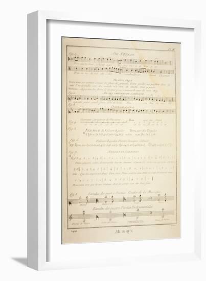 Plate Showing Sheet Music with Persian Air-null-Framed Giclee Print