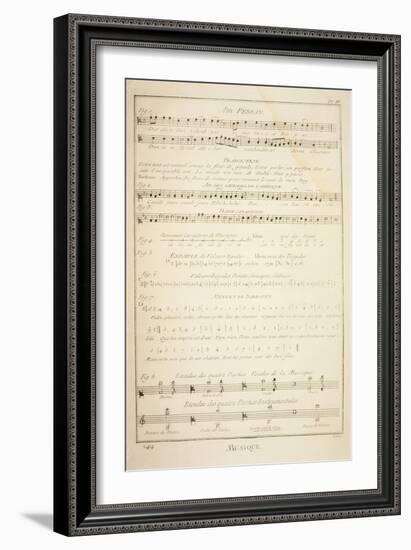 Plate Showing Sheet Music with Persian Air-null-Framed Giclee Print