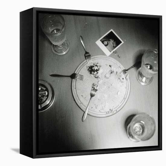 Plate with forks and glasses on a table-Mika-Framed Premier Image Canvas