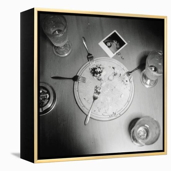 Plate with forks and glasses on a table-Mika-Framed Premier Image Canvas