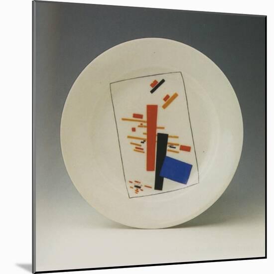 Plate with Suprematist Decoration-Kasimir Severinovich Malevich-Mounted Giclee Print