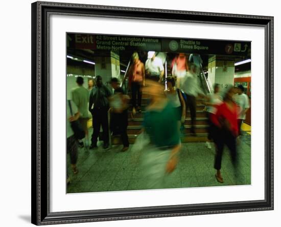 Platform Crowd at Grand Central Terminal, New York City, New York, USA-Angus Oborn-Framed Photographic Print