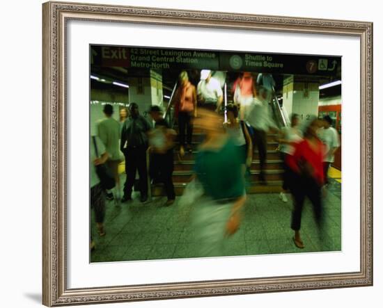 Platform Crowd at Grand Central Terminal, New York City, New York, USA-Angus Oborn-Framed Photographic Print