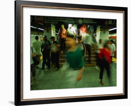 Platform Crowd at Grand Central Terminal, New York City, New York, USA-Angus Oborn-Framed Photographic Print