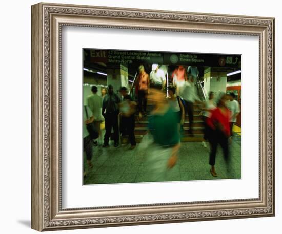 Platform Crowd at Grand Central Terminal, New York City, New York, USA-Angus Oborn-Framed Photographic Print