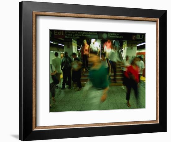 Platform Crowd at Grand Central Terminal, New York City, New York, USA-Angus Oborn-Framed Photographic Print