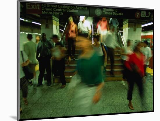 Platform Crowd at Grand Central Terminal, New York City, New York, USA-Angus Oborn-Mounted Photographic Print