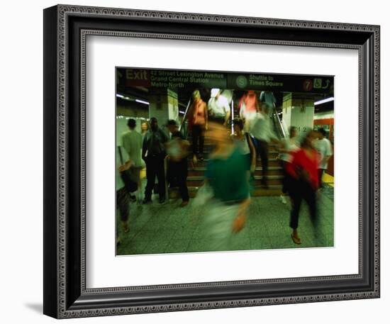 Platform Crowd at Grand Central Terminal, New York City, New York, USA-Angus Oborn-Framed Photographic Print