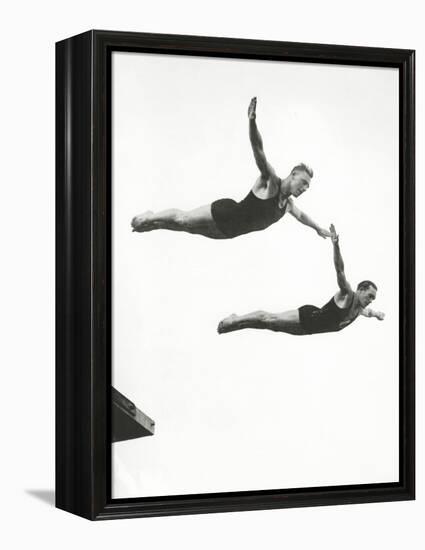 Platform Diving at the Berlin Olympic Games, 1936-null-Framed Premier Image Canvas