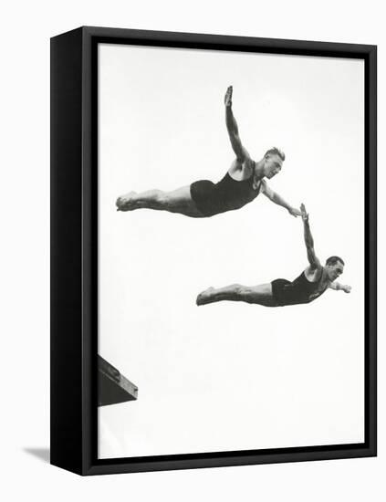 Platform Diving at the Berlin Olympic Games, 1936-null-Framed Premier Image Canvas