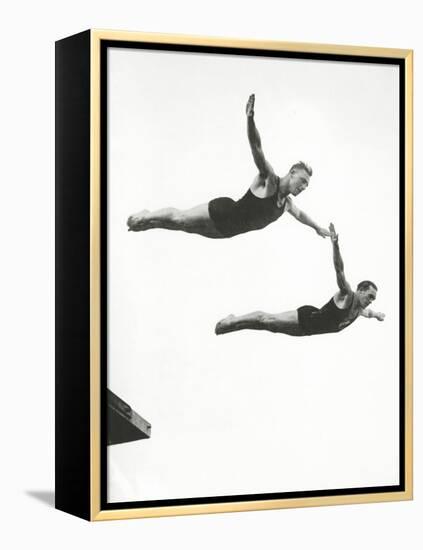 Platform Diving at the Berlin Olympic Games, 1936-null-Framed Premier Image Canvas