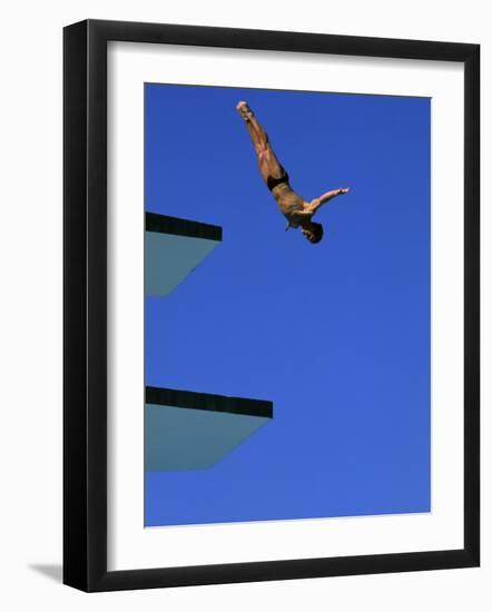 Platform Diving-null-Framed Photographic Print