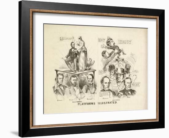 Platforms Illustrated, 1864-Currier & Ives-Framed Giclee Print