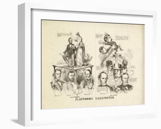 Platforms Illustrated, 1864-Currier & Ives-Framed Giclee Print