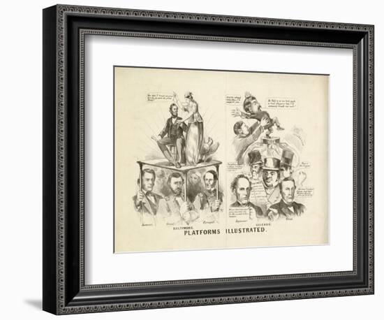 Platforms Illustrated, 1864-Currier & Ives-Framed Giclee Print