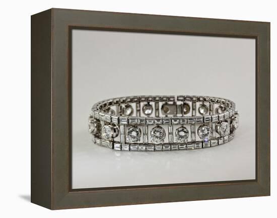 Platinum and Diamond Bracelet-null-Framed Premier Image Canvas