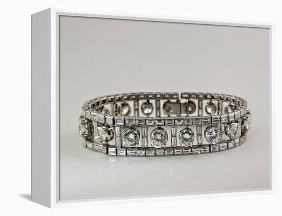 Platinum and Diamond Bracelet-null-Framed Premier Image Canvas