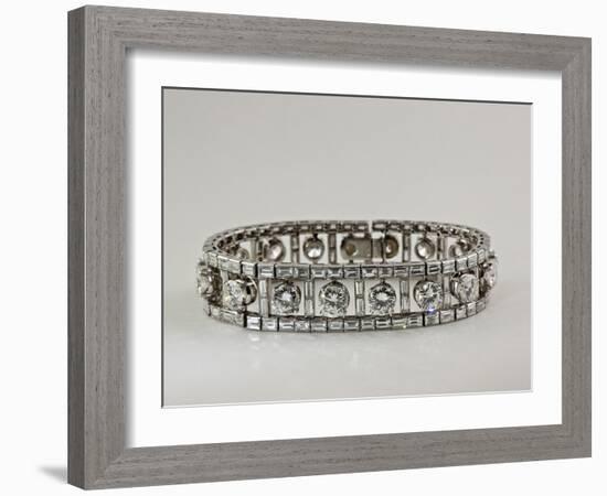 Platinum and Diamond Bracelet-null-Framed Photographic Print