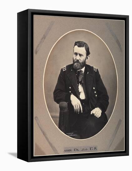 Platinum Rice Print of Ulysses S. Grant, 1865, Printed 1901-Alexander Gardner-Framed Premier Image Canvas