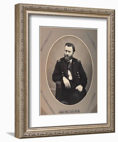 Platinum Rice Print of Ulysses S. Grant, 1865, Printed 1901-Alexander Gardner-Framed Giclee Print