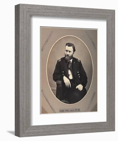 Platinum Rice Print of Ulysses S. Grant, 1865, Printed 1901-Alexander Gardner-Framed Giclee Print