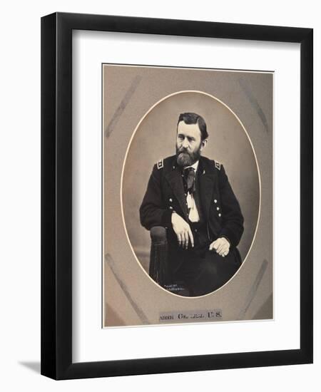 Platinum Rice Print of Ulysses S. Grant, 1865, Printed 1901-Alexander Gardner-Framed Giclee Print