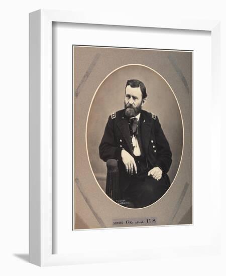 Platinum Rice Print of Ulysses S. Grant, 1865, Printed 1901-Alexander Gardner-Framed Giclee Print