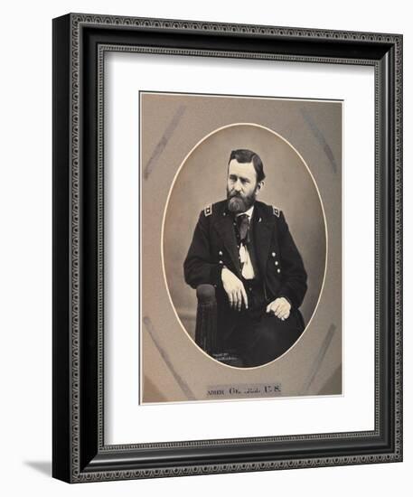 Platinum Rice Print of Ulysses S. Grant, 1865, Printed 1901-Alexander Gardner-Framed Giclee Print