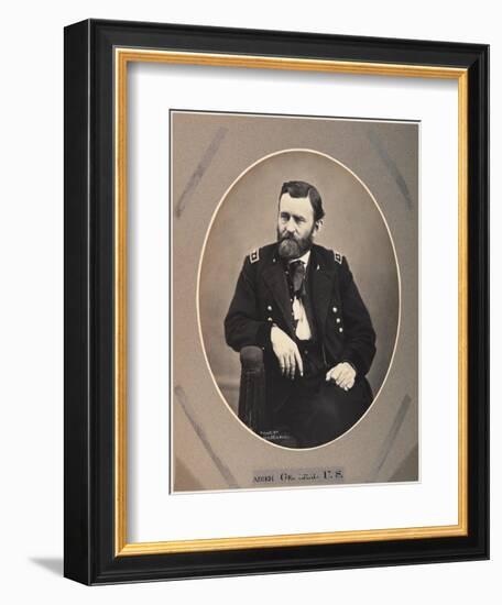 Platinum Rice Print of Ulysses S. Grant, 1865, Printed 1901-Alexander Gardner-Framed Giclee Print