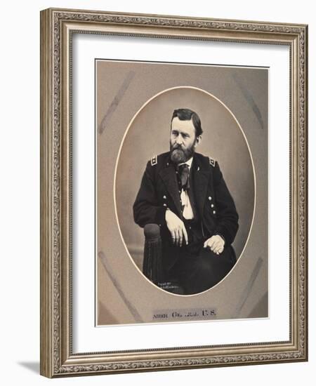 Platinum Rice Print of Ulysses S. Grant, 1865, Printed 1901-Alexander Gardner-Framed Giclee Print