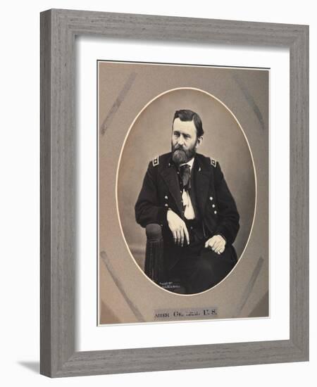 Platinum Rice Print of Ulysses S. Grant, 1865, Printed 1901-Alexander Gardner-Framed Giclee Print